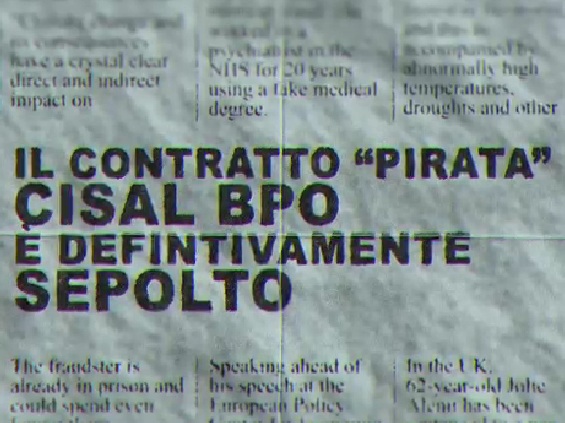 IL TRIBUNALE DI TRANI BOCCIA IL CONTRATTO CISAL BPO: VINCE LA DIGNITÀ DEL&nbsp;LAVORO